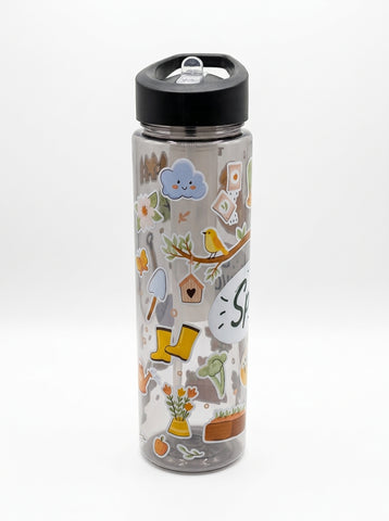 Kids Water Bottle with Straw – Cute Cartoon Design | Reusable School & Travel Bottle