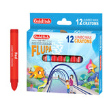 Goldfish Jumbo Wax Crayons Pack Of 12 Colors, Jumbo Size Sticks