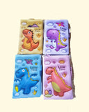 Little Dino Diary With 3D Foam Cover, High Quality Squishy Destress Notebook Diary, Cartoon Journal Dinosaur Cover A5 Students