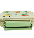 Dinosaur Plastic Lunch Box High Quality BPA Free Food Container Four Compartments Kids Bento Lunch Box