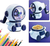 Astronaut Manual Rotatory Sharpener, Table Sharpener Machine with Adjustable Gear, Cartoon Pencil Cutter For School, Stationary Gift for Kids
