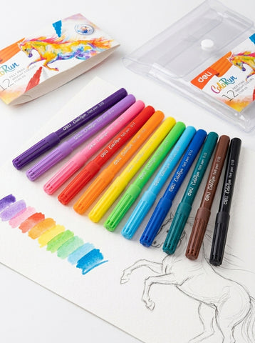 Deli ColoRun C100 03 | 12pcs Bright Color Markers Set