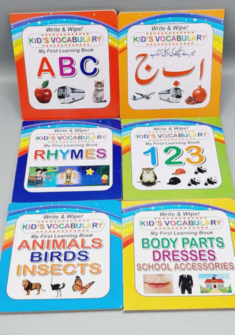 Educational Birthday Gift Pack For Early Learners, Sank Magic Practice Copybook Set With Write and Wipe Practice Books
