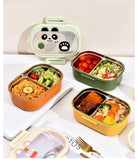 School Lunch Cute And Adorable Cartoon Characters Bento Lunch Boxes, Portable & Leakproof Stainless Steel Lunch Boxes Microwave Safe Food Container