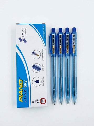 Piano Click Sky Ball Pen Pack Of 10 Pens