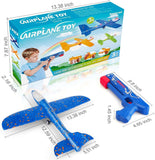 Airplane Launcher Gun Toy For Kids Foam Model Catapult Aircraft Shooting Gun Toy Cool Outside Flying Toys