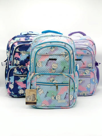 BASHLY Cat Theme Backpack – Cute Girls School & College Bag