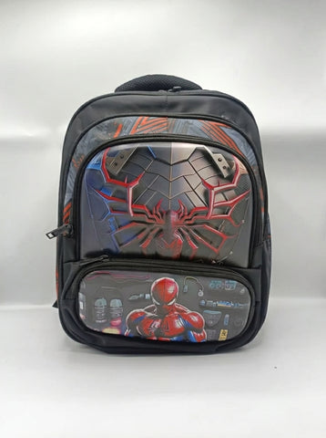 BASHLY Kids Spiderman Theme Backpack for Boys 14 inch– School & Travel Bag