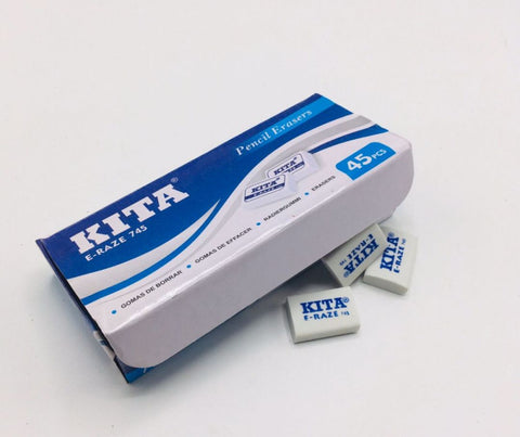 Kita Soft Pencil Erasers Box Of 45 Erasers
