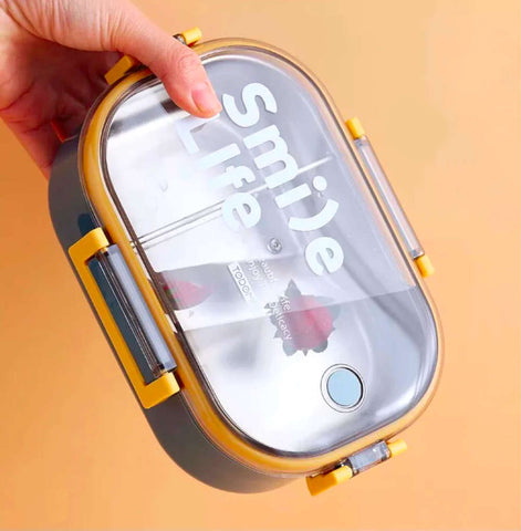 High Quality Stainless Steel Lunch Box Hot Cold Resistance Rectangle Shape 710ML