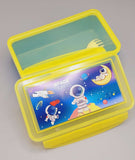 Spaceman Lunch Box For Boys, Premium Quality Plastic BPA Free Lunch Box With lock clips system Lid For Kids