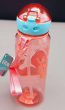 Cute Mermaid Themed Travel Water Bottle BPA Free Plastic Sipper For School Girls