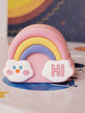 Cute Rainbow Silicon Soft Pencil Sharpener For kids Single Hole Manual Pencil Sharpener Creative Stationery For Students