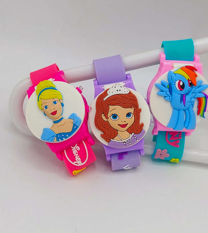 Cartoon Characters Digital Wrist Watch Scale Strip Watch For Girls Happy Time Toy Digital Watch For Kids