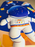 3D Space Astronaut Pencil Case For Kids, Multi Compartment Outer Space Stationery Pouch With 3D Embossed Design Cover