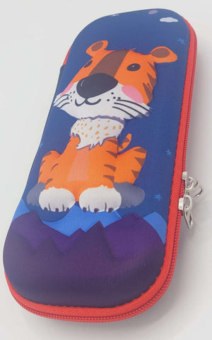 Cute Tiger Stationery Pouch EVA Pencil Case Cool Accessories Storage Pouch For Kids