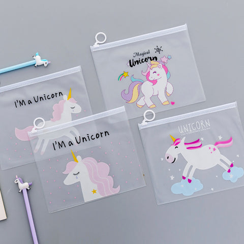 Cool Cartoon Print Transparent Pen Pencil Pouch For Boy And Girls, Clear Stationery Storage Zipper Bags For School & College