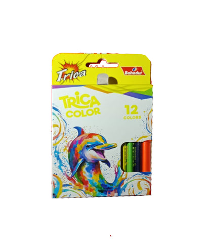 Bahadur Trica Mini Colored Pencil Set – 12 Fun Shades for Kids