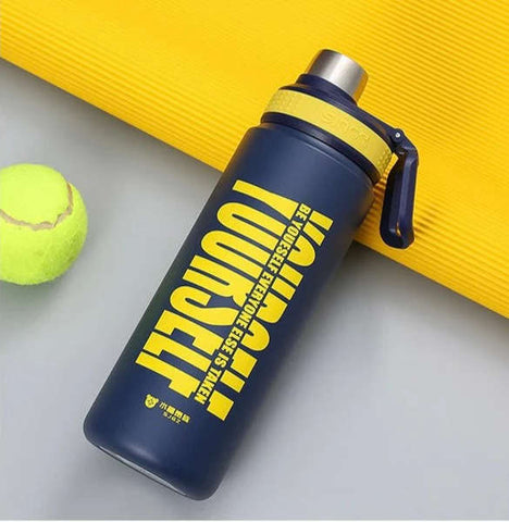 Typography Design Stainless Steel Sport Thermos Double Wall Insulated Water Bottle Vacuum Flask