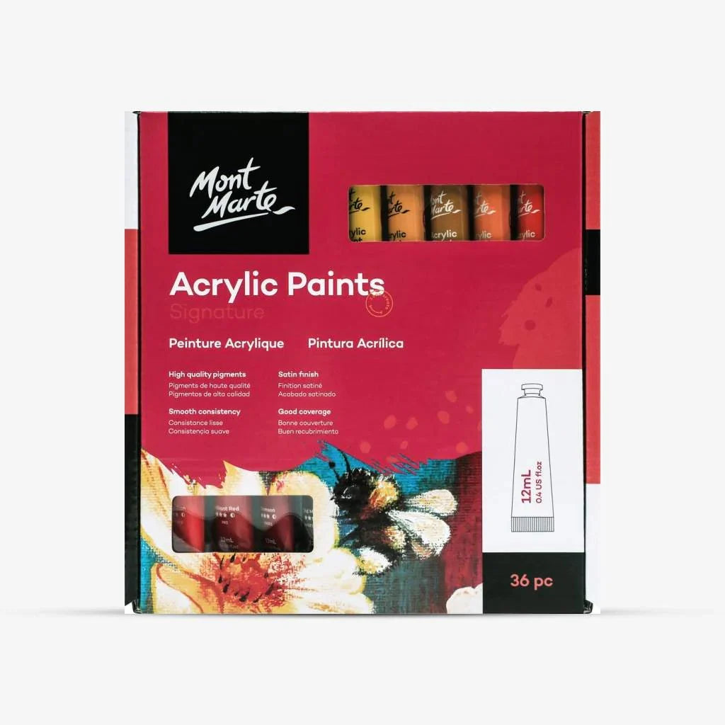 Mont Marte Acrylic Paint Set – 36 Pieces