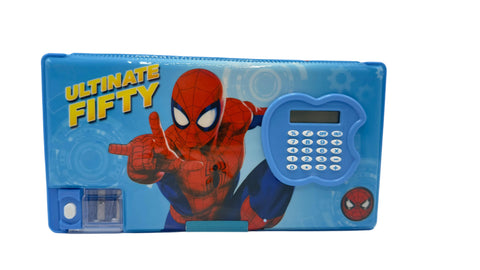 Spiderman Double-Sided Magnetic Geometry Box With Calculator For Boys