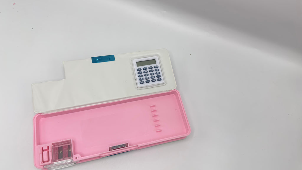 Pink Geometry Box Pink Cinderella Magnetic Calculator Geometry Box For Girls – CopyPencil.pk