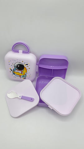 Purple Space Briefcase Lunch Box