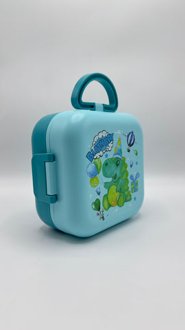 Green Dino Briefcase Lunch Box For Boys