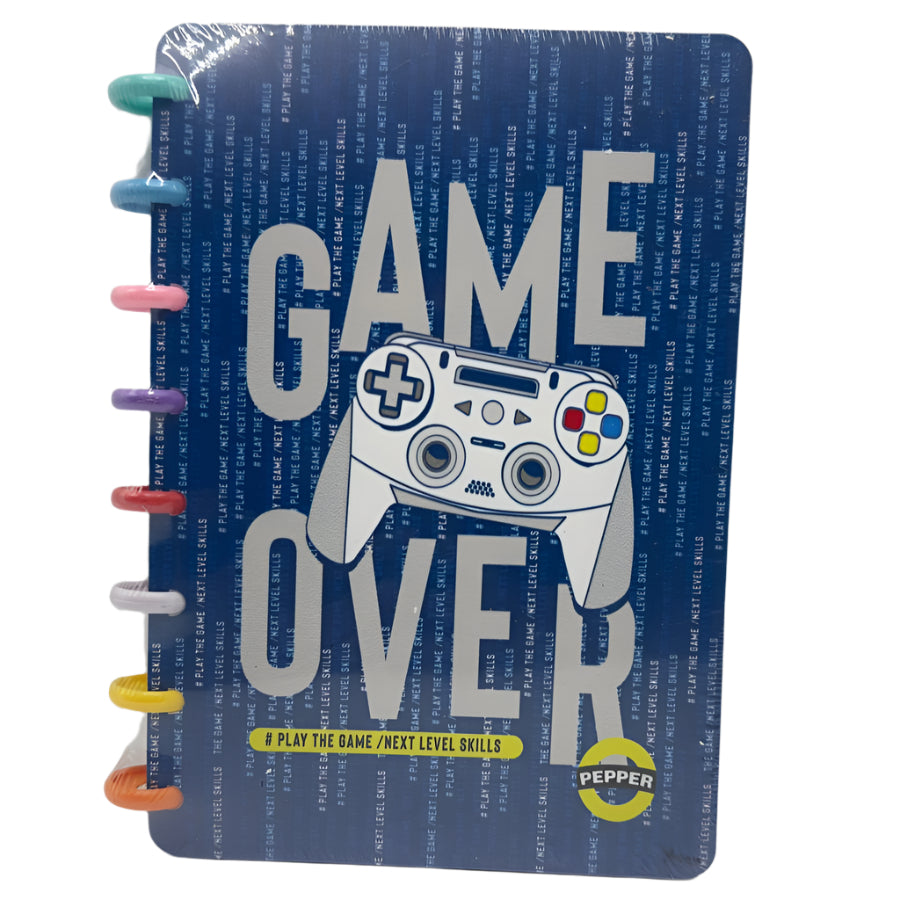 Blue Game Over Themed Diary