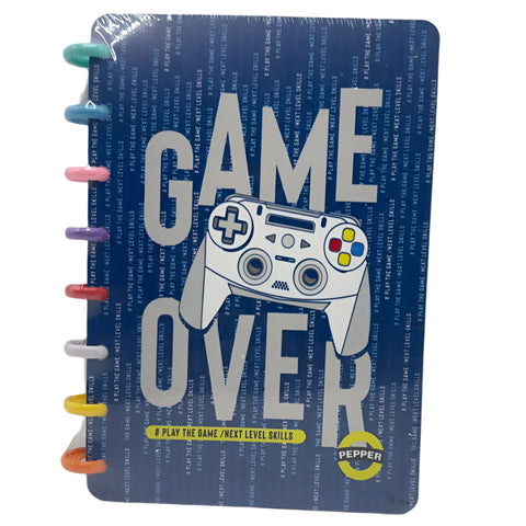 Blue Game Over Themed Diary