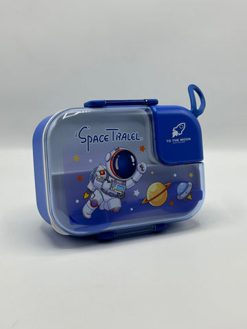 Space Tralel Rectangle Lunch Box With Spoon And Fork High Quality Plastic, Food-Safe Materials