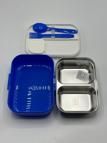 Space Tralel Rectangle Lunch Box With Spoon And Fork High Quality Plastic, Food-Safe Materials