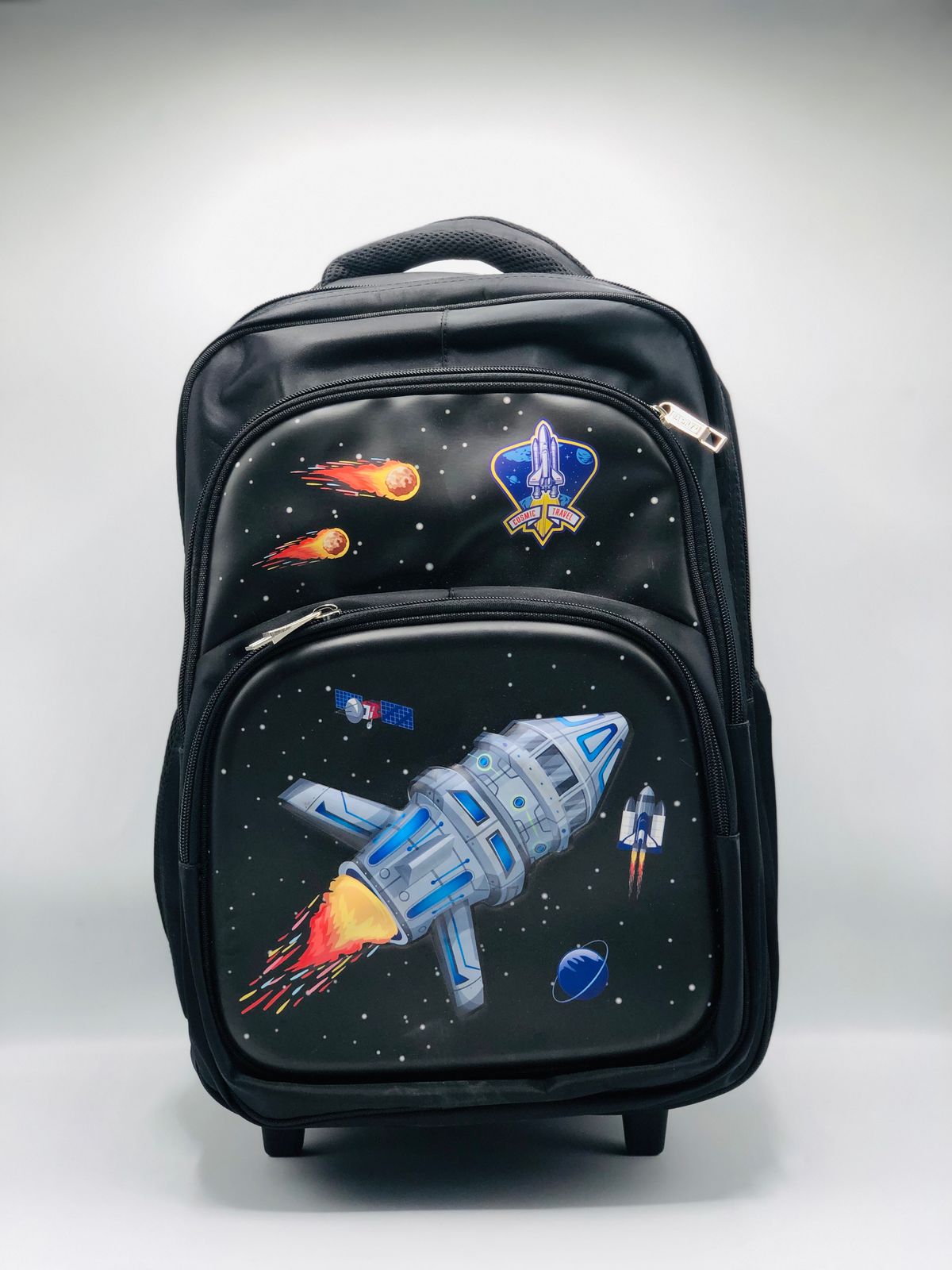 Space Trolley School Bag – Rolling Backpack with Wheels & Adjustable Handle