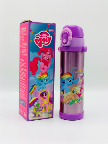 Pony Thermal Metallic Vacuumed Water Bottle Hot and Cold Resistance For Girls