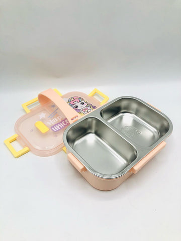 Happy Unicorn Stainless Stell Lunch Boxes for Kids in High Quality Plastic,Food-Safe Materials