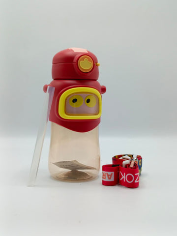 Cute Eyes Plastic Water Bottle for Kids with Adjustable Strap for kids