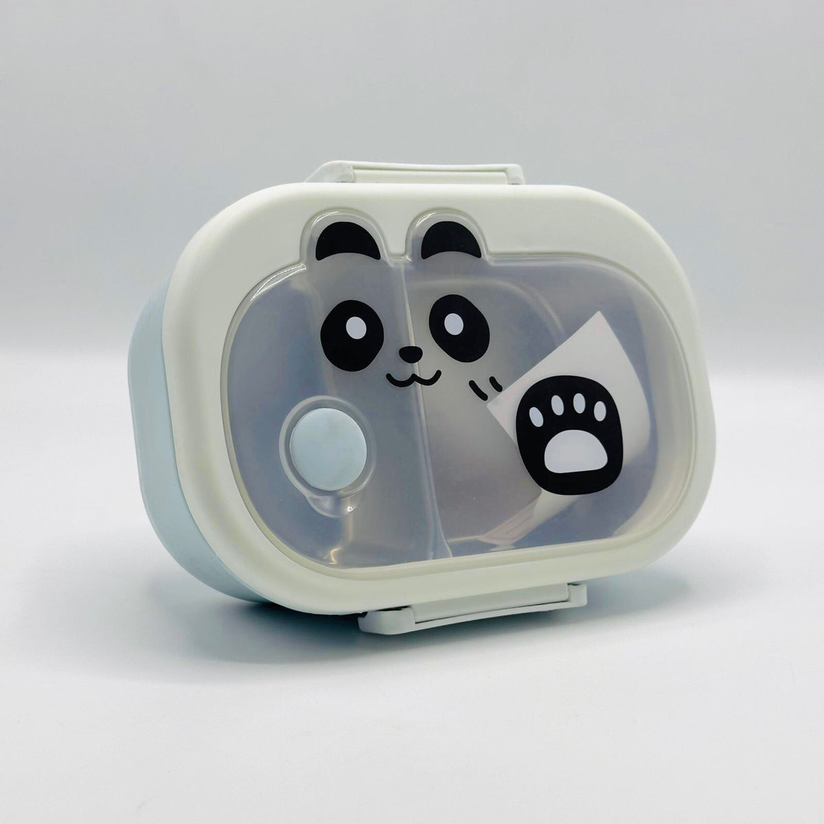 Cute Cartoon Panda 2 Compartments Lunch Box Food Box Stainless Steel with Airtight Lid
