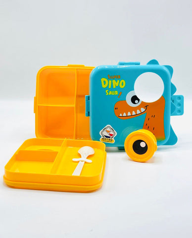 Super Dyno Saur Plastic Lunch Box High Quality Food Container Three Section Kids Lunch Box