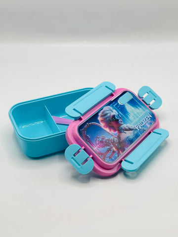 Frozen Plastic Lunch Box High Quality BPA Free Food Container Two Section Lunch Box for Girls
