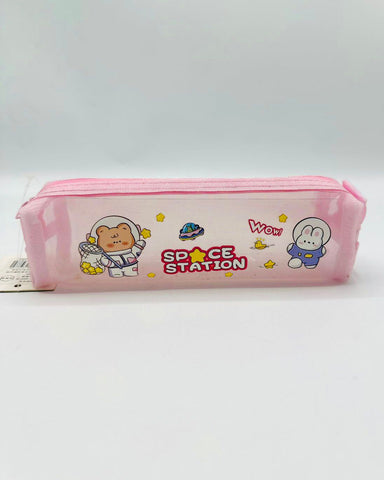 space Fashion Stationery Pencil Pouches For Girls Pencil Case Zipper Stationery Purse