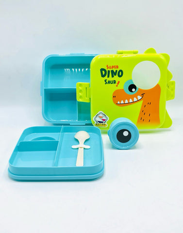 Super Dyno Saur Plastic Lunch Box High Quality Food Container Three Section Kids Lunch Box