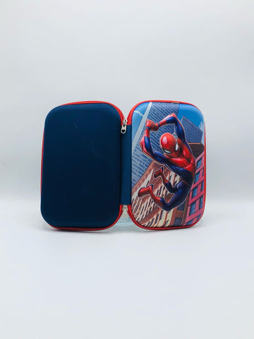 Spider-Man 3D Blue Pencil Case – Boys' Superhero Stationery Box