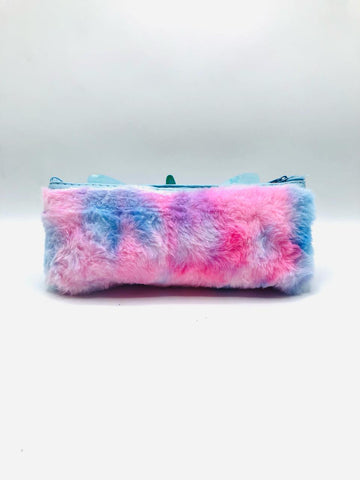 Soft Plush Unicorn Pencil Case – Pink Zipper Pouch for Girls