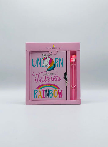 Unicorn Fairies Rainbow Notebook Set – Creative Journal & Pen for Girls