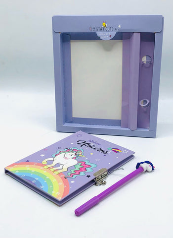 Rainbow Unicorn Notebook & Pen Set – Magical Stationery for Girls