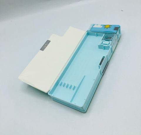 Double‑Sided Dino Silicone Geometry Box with Sharpener