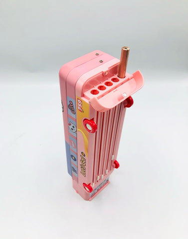 School Bus Steel Geometry Box – With Pen Holders & Number Table