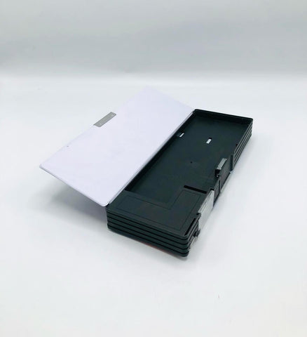 Blue Space-Themed Magnetic Geometry Box with Pen Slots & Sharpener