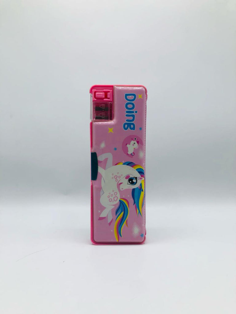 Pink Unicorn Double‑Sided Magnetic Geometry Box with Dual Sharpener ...