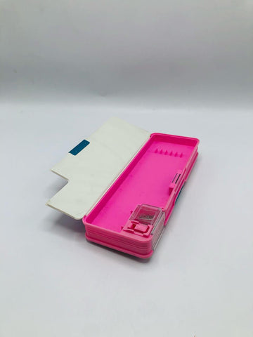 Pink Unicorn Double‑Sided Magnetic Geometry Box with Dual Sharpener